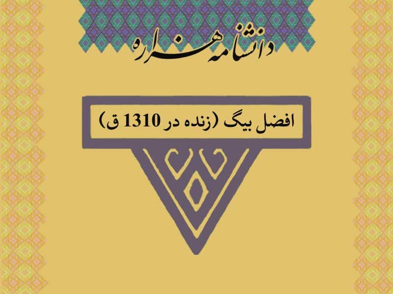 افضل بیگ (زنده در ۱۳۱۰ ق)
